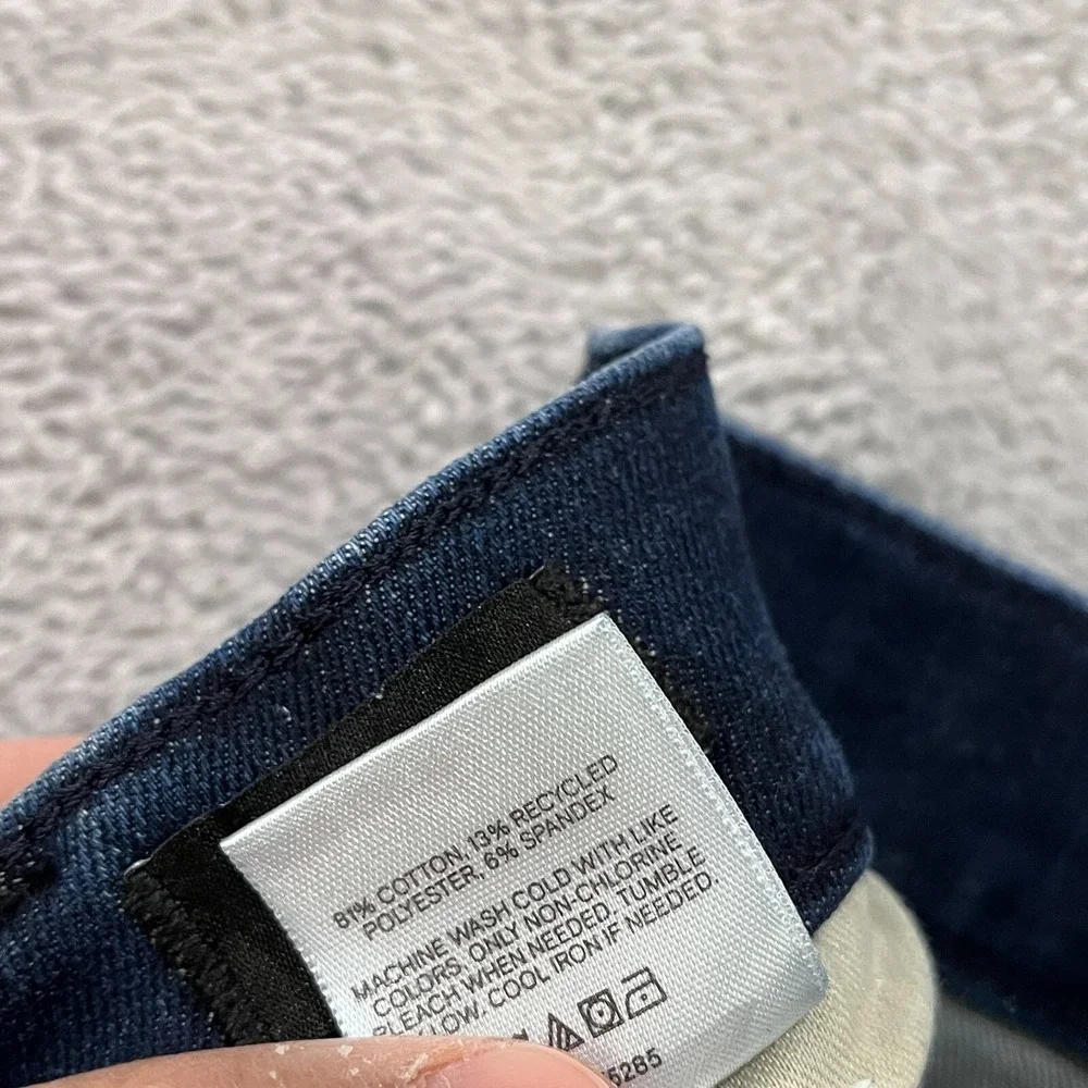 Express‎ Jeans 90s Slim Super High Rise Cargo Women's 6 Long Dark Blue Y2K